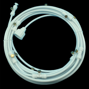 ระบบพ่นละอองน้ำกลางแจ้ง 9 เมตร พร้อมหัวฉีดทองเหลือง 11 หัว สำหรับรดน้ำสวนหลังบ้าน - Product Image 4