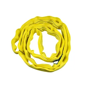 Supplier Force Materials Polyester Sling Circle Round Polyester Lifting Slings 3T WLL OEM ODM Supplier
