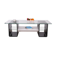 Table basse en acier miroir en verre de loisirs classique convertible pour salon salle à manger maison avec motif carré rond utilisation Villa