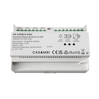 Relais Casambi Sunricher 4 canaux 16A sur rail DIN, contrôlé séparément avec détection de passage par zéro 4*3680W SR-CSRM16-DIN4