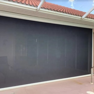 Sân vườn hiên Windproof và không thấm nước ngoài trời Shades tự động có thể thu vào PVC Shade Màn hình Zip theo dõi ngoài trời rèm - Product Image 1