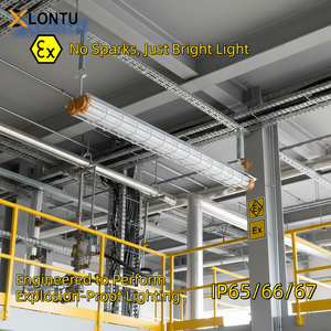 Lampe fluorescente LED antidéflagrante certifiée ATEX 32W IP45 dimmable Ra80 pour usine chimique et entrepôt - Product Image 1