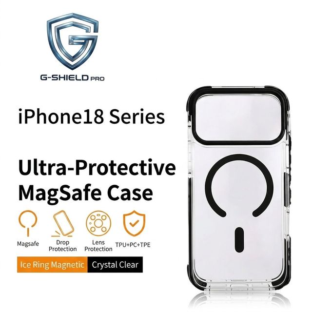 Transparent Magnetic Shockproof Case for Apple iPhone 18 Pro Max 17 Pro Protective Phone Cover with Four Corner Drop Protection