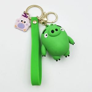 Vente en gros de porte-clés personnalisés en caoutchouc silicone PVC avec anneau métallique - Product Image 6