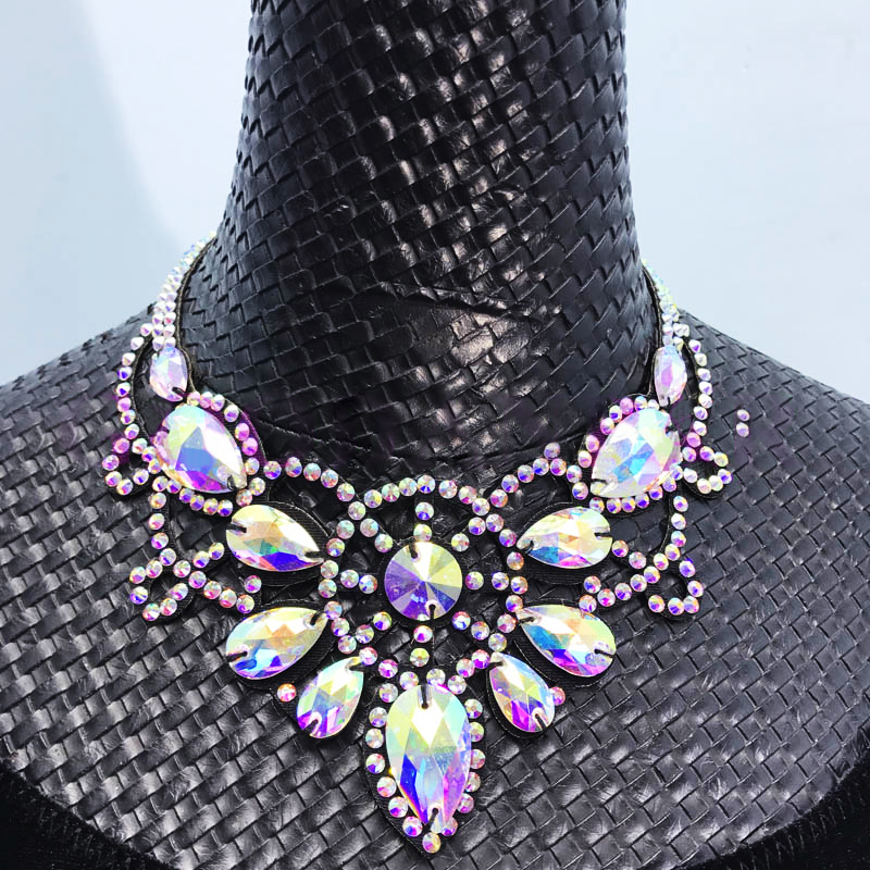 Yantuo, лидер продаж, различные стили, украшения, Индивидуальный размер, кристалл AB, танцевальные ювелирные изделия, ожерелье из горного хрусталя