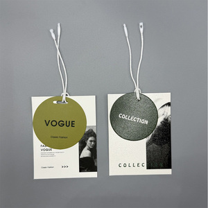 Luxury Eco-Friendly Hot <b>Stamped</b> Custom Logo Paper Swing Labels and Label Tapes for Bags Shoes Garments with Customer's Logo - Product Image 3