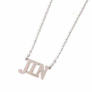Collares con Nombre en Inglés Grabado <span class=keywords><strong>de</strong></span> KPOP JUNGKOOK <span class=keywords><strong>JIMIN</strong></span> V, JIN J-HOPE RM SUGA TWICE GOT7, Cadena para el Cuello, Accesorios para el Cuello, Regalos para Fans - Product Image 4