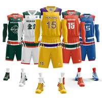 Ensemble de maillots de basket-ball unisexe en maille pure, design d'équipe, uniformes de basket-ball de club