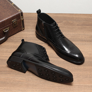 Chaussures habillées en cuir véritable pour hommes, de haute qualité, pour le bureau, style Oxford, décontractées, automne, antidérapantes et respirantes, vente en gros - Product Image 5