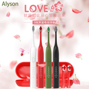 Brosse à dents électrique sonique pour adultes, étudiants, appareils dentaires, redressement des dents avec tête de brosse interdentaire, utilisation en couple, chargement de type C - Product Image 2