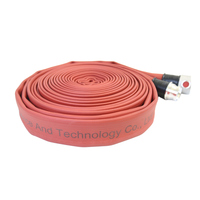 Tuyau d'incendie flexible et durable de 2 1/2 pouces avec revêtement en caoutchouc EPDM PVC et raccord, 15M-30M, marque SL, 13bar-21bar, couleur rouge, haute pression
