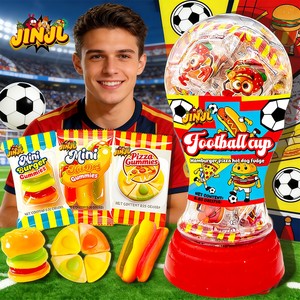 Fabricante Chino Vende al por Mayor Vasos con Forma de Balón de Fútbol para <span class=keywords><strong>Hamburguesas</strong></span>, Pizza, Hot Dogs y Dulces de Goma con 50% de Contenido de Jugo, Bocadillos Halal - Product Image 1
