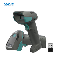 Escáner de Códigos de Barras Inalámbrico de Largo Alcance Syble XB-D30RB, Lector de Códigos QR 1D 2D con Dongle USB