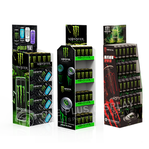 耐久性に優れたモンスターエナジードリンクディスプレイスタンドで