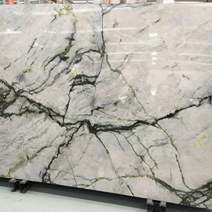 Goldtop Stone Customized Polished Modern Waterproof Calacatta Verde <b>Marble</b> Slabs OEM ODM Service Hotel Villa Wall Countertop Big - Product Image 4