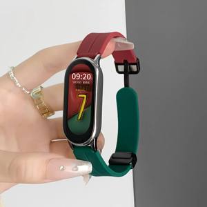 Correa de Repuesto de Silicona Líquida con Hebilla Magnética y Combinación de Colores para Xiaomi Band 8 9 10 - Product Image 4