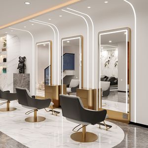 Miroir mural de salon de <span class=keywords><strong>coiffure</strong></span> moderne à LED, équipement de salon de beauté, vente chaude - Product Image 4