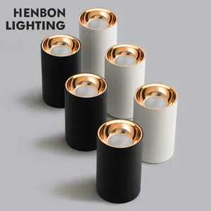 Henbon CCT Adjustable Aluminum Black White Surface Mounted 7 12 15 18 20 25 30 W LED Down Light