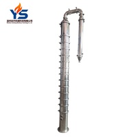 Colonne de distillation modulaire en acier inoxydable, colonne de rectification d'alcool, tuyau de refroidissement résistant aux hautes températures, PLC