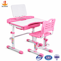 Ensemble bureau et chaise d'étude pour enfants à hauteur réglable, ergonomique, pour étudiants, mobilier de classe