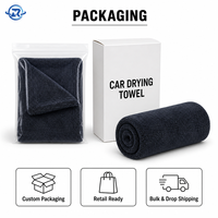 Serviette de séchage pour voiture en microfibre 1800 g/m² non abrasive, sans rayures, prix compétitif, sans traces