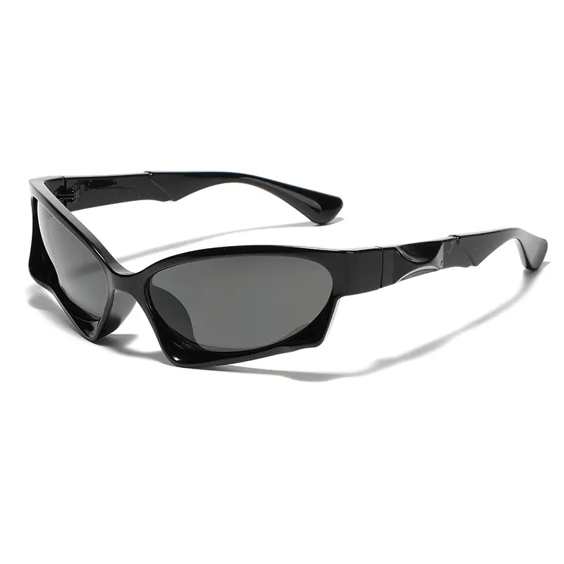 2024 kacamata bingkai besar baru Y2K kacamata hitam trendi untuk pria dengan kacamata penutup wajah untuk wanita