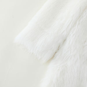 Abrigo esponjoso de talla grande personalizado para mujer, abrigo de piel sintética blanca, Chaqueta larga de piel sintética - Product Image 6