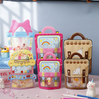 Vente en gros de sacs en plastique refermables à fermeture éclair personnalisés, pochette d'emballage de forme spéciale sur support pour enfants pour bonbons, sushi et lait