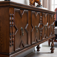 Meuble TV vintage en bois massif pour entrée, couloir ou salon, style campagnard américain, console de rangement, modèle de mobilier de maison