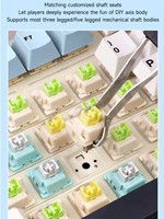 AULa F75 Anpassbare Computer-Tastatur 75% Mechanische Tastatur PBT-Tastenkappen Mini Tragbare Blaue Schalter Gaming Drei Modi USB-C LED
