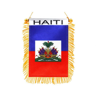 Nouveau drapeau d'Haïti, drapeau de jardin à agiter, série personnalisée, sac banane, sac à cordon pour bagages, sac à déjeuner, casquette de baseball, t-shirt à manches courtes