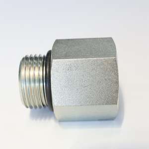 Boss de junta tórica ORB macho Chapado en zinc galvanizado de acero inoxidable al carbono a hembra ORB O-ring Boss adaptador hidráulico reductor de ajuste - Product Image 5