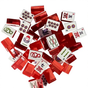 Classic Lucky Ladybug Themed 4-Layer Acrylic American Mahjong Set, Factory Pre-Order - Product Image 1