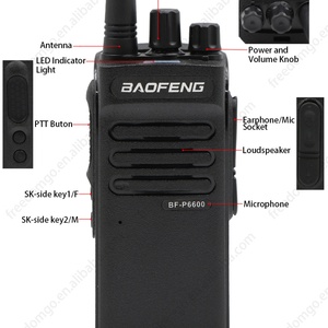 Walkie-Talkie Portátil BF-P6600 de 5W y 16 Canales, Largo Alcance, Comunicación UHF Bidireccional, Negro, 2000mAh, IPX-1 - Product Image 5