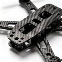 Service de découpe CNC sur mesure de cadre de drone FPV en fibre de carbone 3K, usinage composite léger