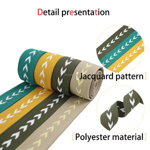 Cinta de Jacquard de Poliéster con Patrón de Flecha de Alta Calidad, Resistente al Desgarro, Suave, <span class=keywords><strong>para</strong></span> Correas de Bolsos, Correas <span class=keywords><strong>para</strong></span> Mascotas, Decoración de Prendas - Product Image 5