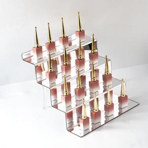 גודל מותאם אישית מראה כסף מראה בושם מארגן 4 תצוגת אקריליק צבע אקריליק זהב ציפורניים - Product Image 1