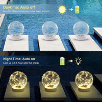 Lampes solaires flottantes pour piscine, télécommandées, 16 couleurs RGB, boule lumineuse gonflable solaire pour la décoration paysagère