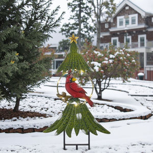 2026นกต้นคริสมาสต์เหล็กสีเขียวต้นฟักทองเสาสวนต้นไม้เคลือบผงสำหรับกลางแจ้งแบบเชื่อม - Product Image 3