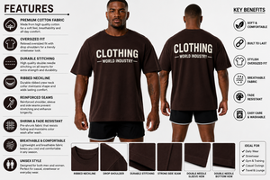 Vêtements unisexes streetwear de qualité supérieure, surdimensionnés, à épaules tombantes, en coton sergé, écologiques, respirants, imprimés sur mesure, pour l'industrie mondiale - Product Image 6