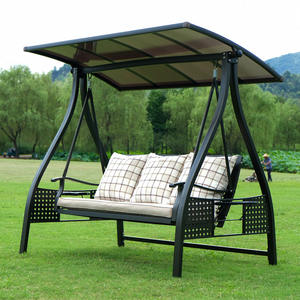 Chaise suspendue de jardin en aluminium coulé, imperméable, pour l'extérieur, double ou triple, pour patio, cour - Product Image 3