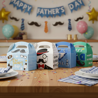Cajas de Regalo con Temática del Día del Padre, Bolsas de Regalo con Asas, Feliz Día del Padre, Cajas de Papel Reciclables para Dulces, Artículos para Fiestas