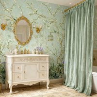 Papier peint mural moderne à motifs floraux et d'oiseaux pour chambre à coucher et salon, taille personnalisée, résistant à l'humidité