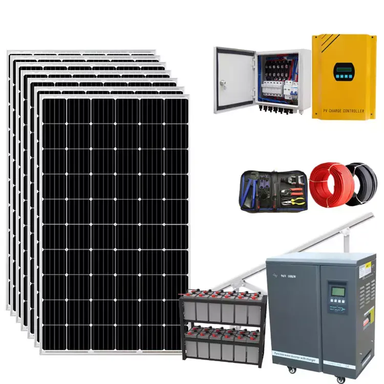 집 지붕 사용 전체 키트 태양 광 발전 시스템 저렴한 가격 오프 그리드 태양 전지 패널 에너지 시스템 3KW 5KW 10KW 배터리 포함
