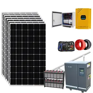 Panel surya Grid Sistem daya matahari, Kit lengkap penggunaan atap rumah Harga Murah Sistem Energi 3KW 5kW 10KW dengan baterai