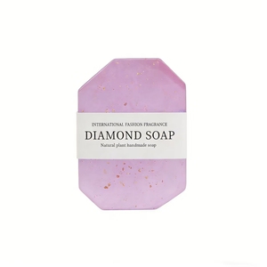 Factory Wholesale Luxury Custom Organic 24K Gold Foil Whitening Diamond <strong>Soap</strong> Handmade Antiseptic Crystal Gemstone Body Bar <strong>Soap</strong> - Product Image 5