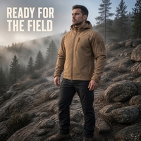 Veste Softshell Tactique Imperméable à Capuche Personnalisable Unisexe pour Sports et Activités de Plein Air Respirante Hiver Imprimé Points/Lettres – Vente en Gros