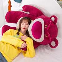 Boneka Beruang Teddy Stroberi Ukuran Besar, Bantal Lembut Lucu, Boneka Anime Stroberi, Bantal Boneka, Mainan Boneka Plush