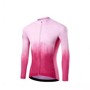 Jersey de Ciclismo Premium Transpirable de Manga Larga con Logotipo Personalizado Sublimado en Degradado para Eventos de Equipo y Carreras de Carretera - Product Image 5