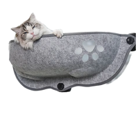 Lit pour chat en feutre de luxe solide et détachable avec ventouses puissantes, hamac et nid suspendus pour fenêtre, perchoir sans fil pour chat